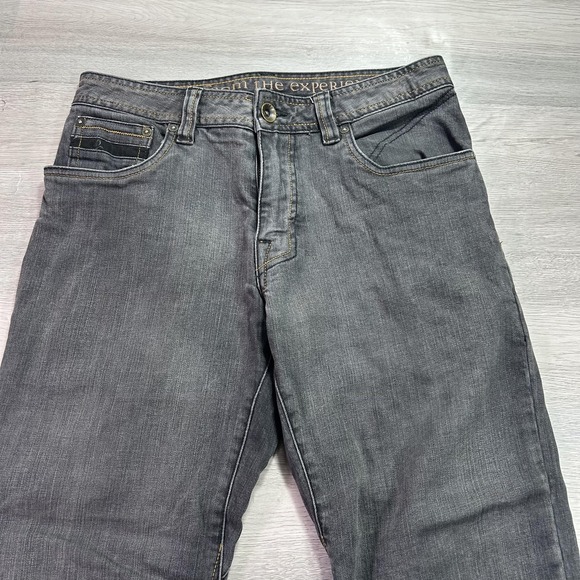 PrAna Jeans Mens 28x28 Gray Breathe Stretch Denim Straight Leg Casual Pants - Picture 3 of 16